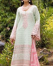 Light Green/Baby Pink Lawn Suit- Pakistani Designer Lawn Dress