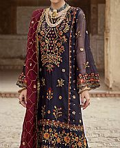 Navy Chiffon Suit