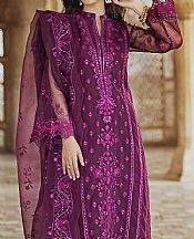 Zainab Chottani Egg Plant Organza Suit- Pakistani Designer Chiffon Suit