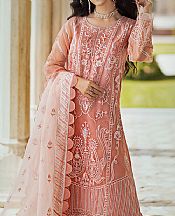 Zainab Chottani Coral Organza Suit- Pakistani Chiffon Dress