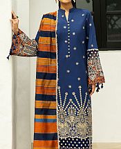 Zainab Chottani Denim Blue Lawn Suit- Pakistani Lawn Dress