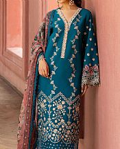 Zainab Chottani Teal Lawn Suit- Pakistani Designer Lawn Suits