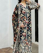 Zainab Chottani Charcoal Grey Lawn Suit- Pakistani Lawn Dress