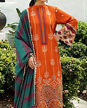 Zainab Chottani Bright Orange Lawn Suit- Pakistani Designer Lawn Suits