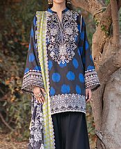 Zainab Chottani Blue/Black Lawn Suit- Pakistani Designer Lawn Suits