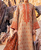 Zainab Chottani Beige/Brown Rust Herringbone Suit- Pakistani Winter Dress