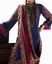 Zainab Chottani Navy Brown Marina Suit- Pakistani Winter Dress