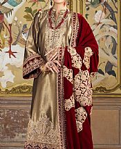 Golden/Maroon Brocade Suit