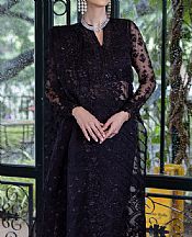 Zainab Chottani Black Organza Suit- Pakistani Designer Chiffon Suit
