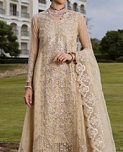 Zainab Chottani Tan Organza Suit- Pakistani Chiffon Dress