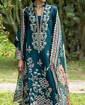 Zainab Chottani Teal Lawn Suit- Pakistani Designer Lawn Suits