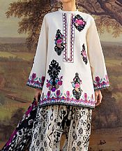 Zainab Chottani Off-white Jacquard Suit- Pakistani Designer Lawn Suits