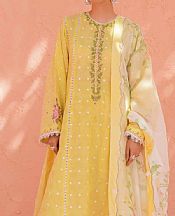 Zara Shahjahan Yellow Lawn Suit- Pakistani Lawn Dress