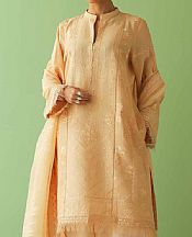 Zara Shahjahan Peach Jacquard Suit- Pakistani Designer Lawn Suits