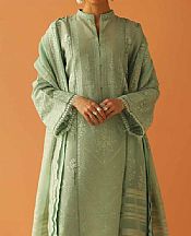 Zara Shahjahan Pistachio Green Jacquard Suit- Pakistani Lawn Dress