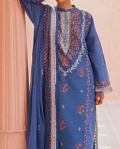 Zara Shahjahan Cornflower Blue Jacquard Suit- Pakistani Designer Lawn Suits
