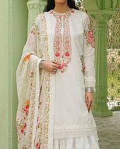 Zara Shahjahan White Lawn Suit- Pakistani Lawn Dress