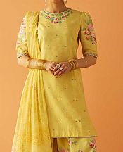 Yellow Jacquard Suit