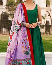 Zara Shahjahan Dark Green Lawn Suit- Pakistani Lawn Dress