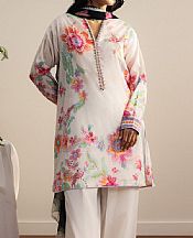 Zara Shahjahan Off White Lawn Suit- Pakistani Lawn Dress