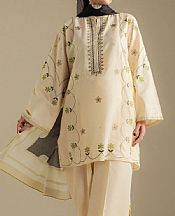 Zara Shahjahan Off White Khaddar Suit- Pakistani Winter Clothing