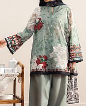 Zara Shahjahan Summer Green Lawn Suit- Pakistani Designer Lawn Suits
