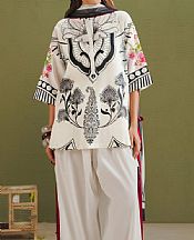 Zara Shahjahan White/Black Lawn Suit- Pakistani Lawn Dress