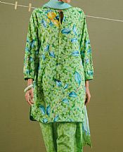 Zara Shahjahan Green Lawn Suit- Pakistani Designer Lawn Suits