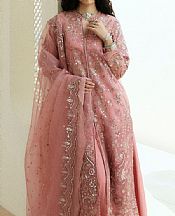 Zara Shahjahan Sea Pink Organza Suit- Pakistani Chiffon Dress