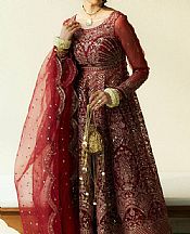 Wine Red Organza Suit