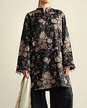 Zara Shahjahan Black Cambric Suit- Pakistani Winter Dress