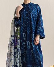 Dark Blue Lawn Suit