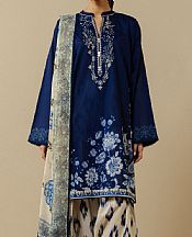 Navy Blue Lawn Suit