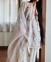Zara Shahjahan White Lawn Suit- Pakistani Designer Lawn Suits