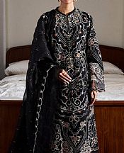 Zara Shahjahan Black Lawn Suit- Pakistani Lawn Dress