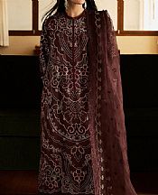 Zara Shahjahan Brown Lawn Suit- Pakistani Designer Lawn Suits