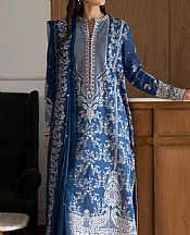 Zara Shahjahan Blue Lawn Suit- Pakistani Designer Lawn Suits