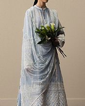 Zara Shahjahan Baby Blue Lawn Suit- Pakistani Designer Lawn Suits