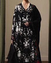 Zara Shahjahan Black Lawn Suit- Pakistani Lawn Dress