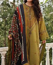 Olive Green Mono Long Suit- Pakistani Winter Dress