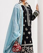 Zara Shahjahan Black Lawn Suit- Pakistani Designer Lawn Suits