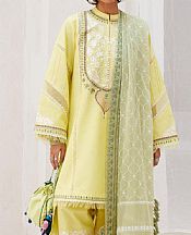 Zara Shahjahan Lime Green Jacquard Suit- Pakistani Lawn Dress