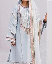 Zara Shahjahan Sky Blue Jacquard Suit- Pakistani Designer Lawn Suits