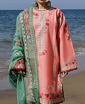 Zara Shahjahan Rose Pink Lawn Suit- Pakistani Lawn Dress