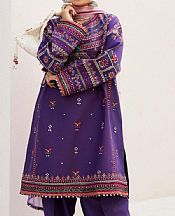 Zara Shahjahan Indigo Lawn Suit- Pakistani Lawn Dress