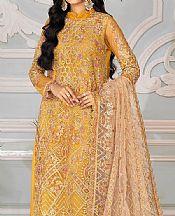 Mustard Net Suit- Pakistani Chiffon Dress