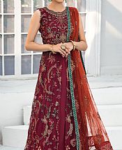 Crimson Net Suit- Pakistani Chiffon Dress