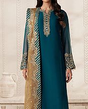 Zarif Zinc Blue Chiffon Suit- Pakistani Chiffon Dress