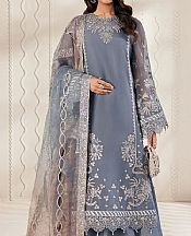 Zarif Grey Chiffon Suit- Pakistani Chiffon Dress