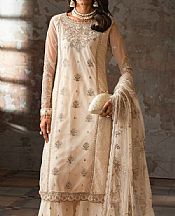 Zarif Off White Net Suit- Pakistani Chiffon Dress